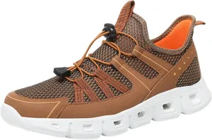 Athletic Fashion Sneakers for Men Breathable Elastic Fly Woven Mesh Sneaker Men's Lightweight Cushion Sneakers