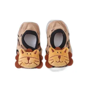 Baby Doll Sock Shoes - Brown Lion
