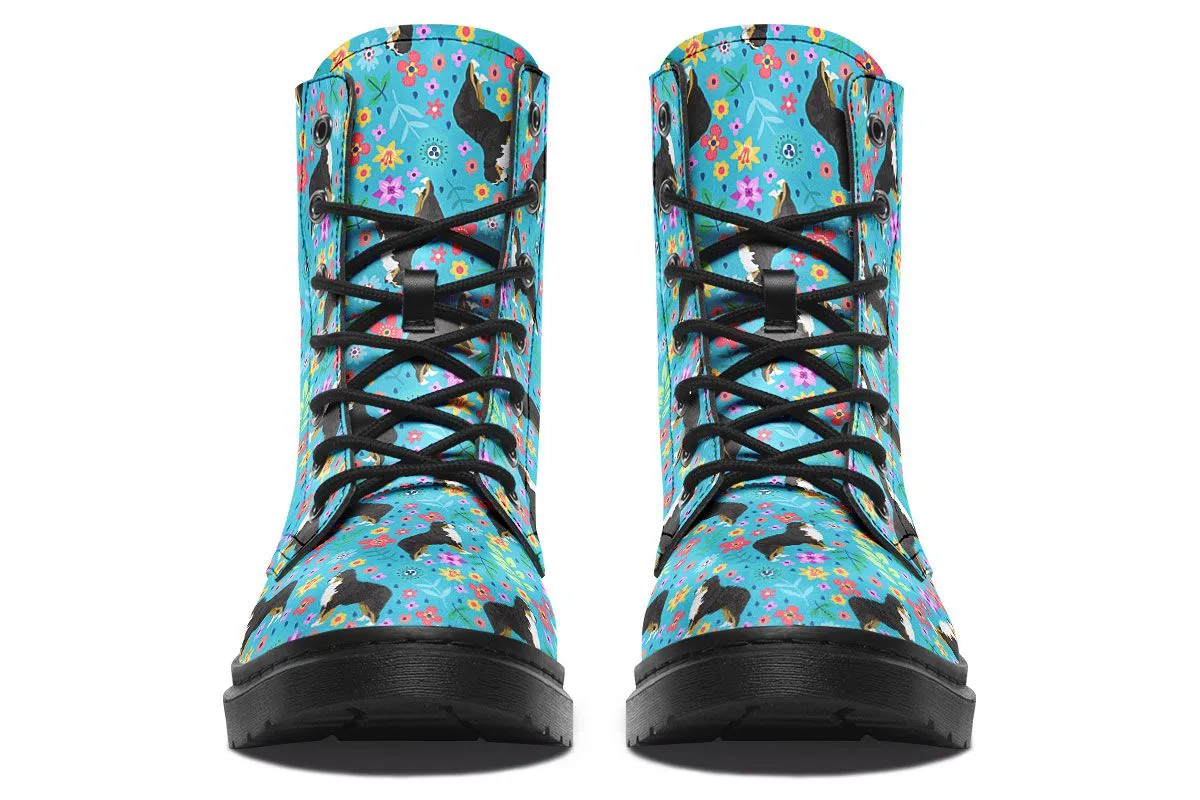 Bernese Mountain Dog Flower Boots