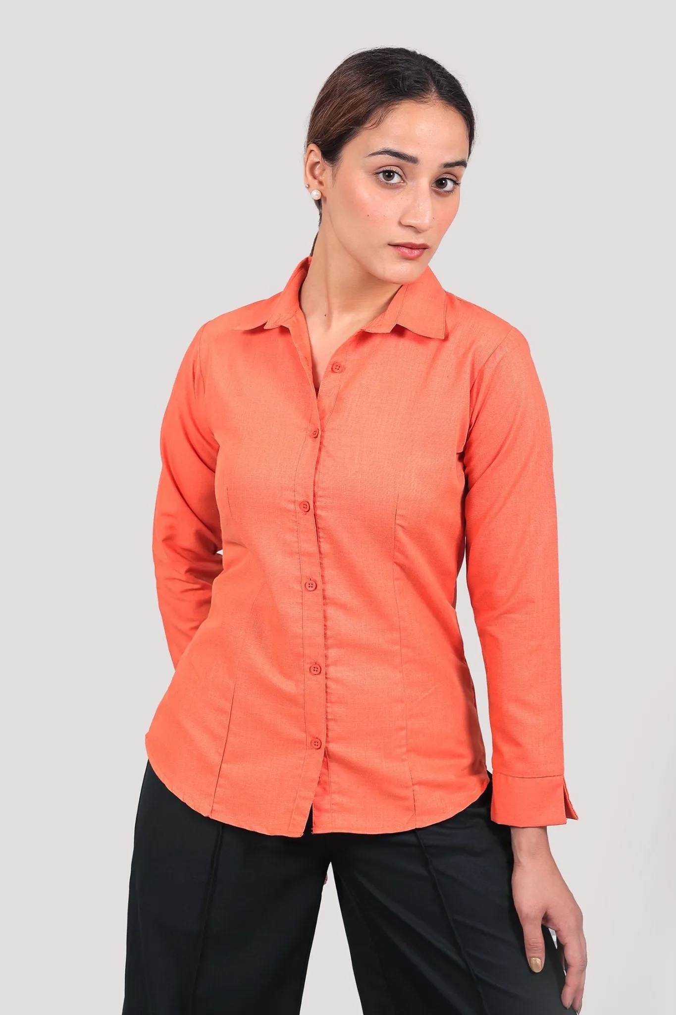 bluebird Women's Orange Shirt