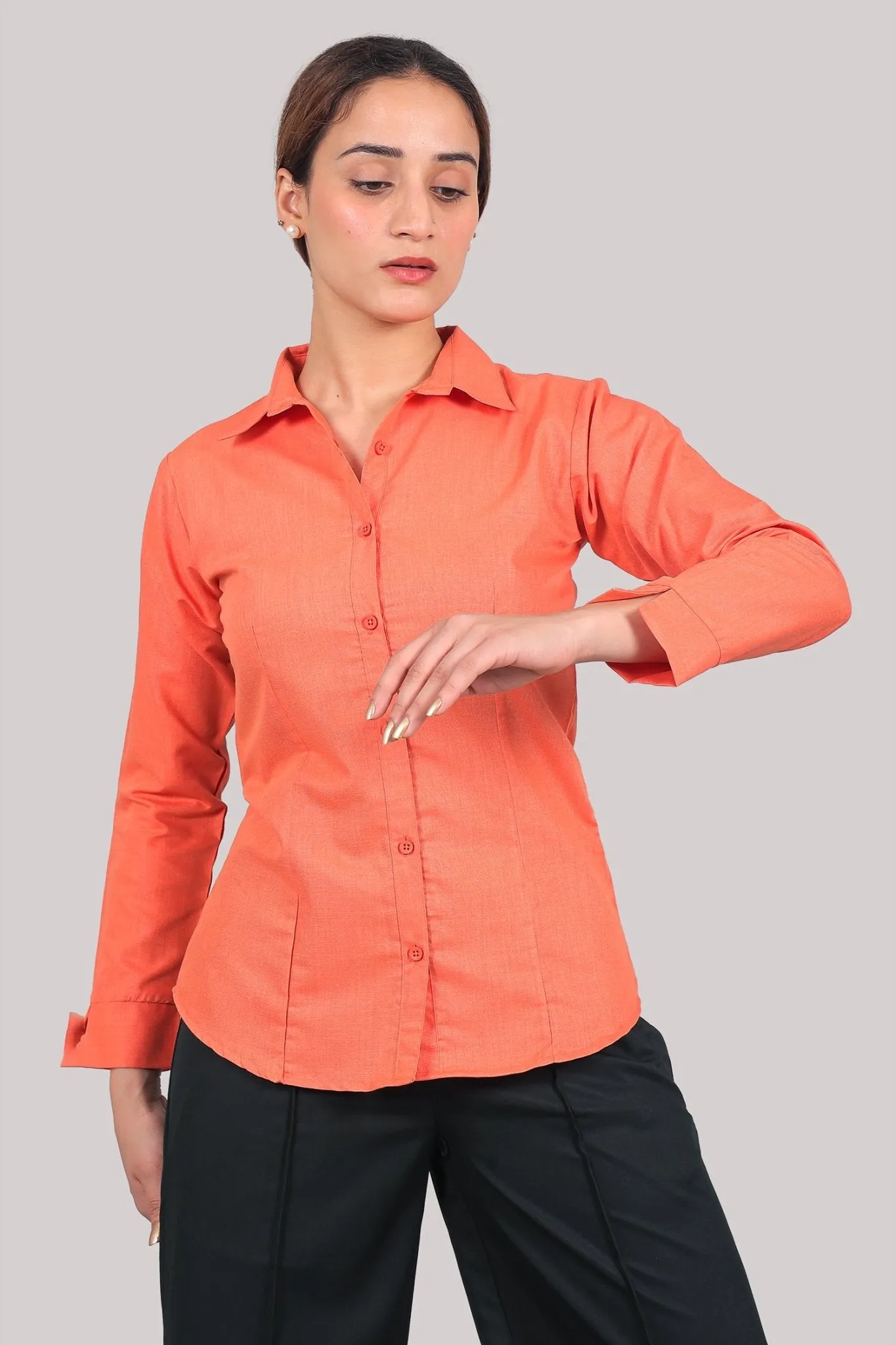 bluebird Women's Orange Shirt