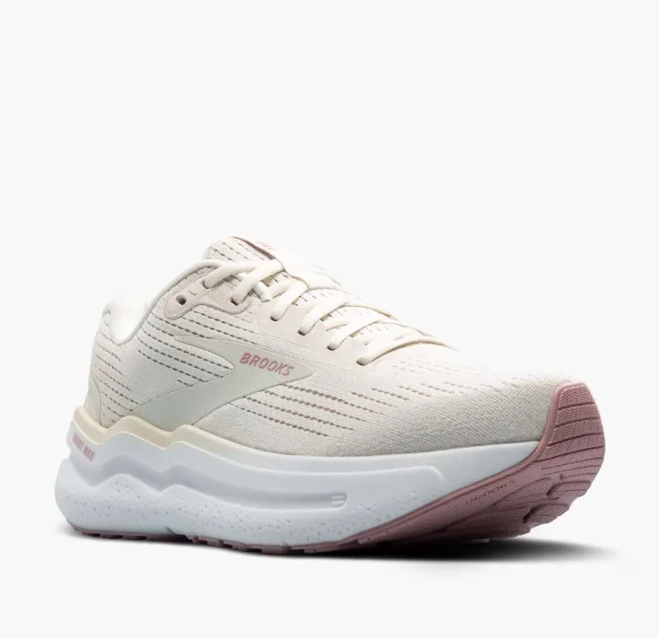 Brooks Women's Ghost Max 2 Sneaker Coconut Milk/Gray/Zephyr