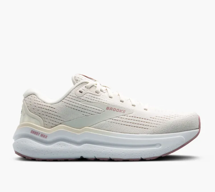Brooks Women's Ghost Max 2 Sneaker Coconut Milk/Gray/Zephyr