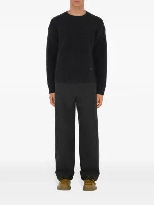 BURBERRY - Men Relaxed Check Lined Work Trousers