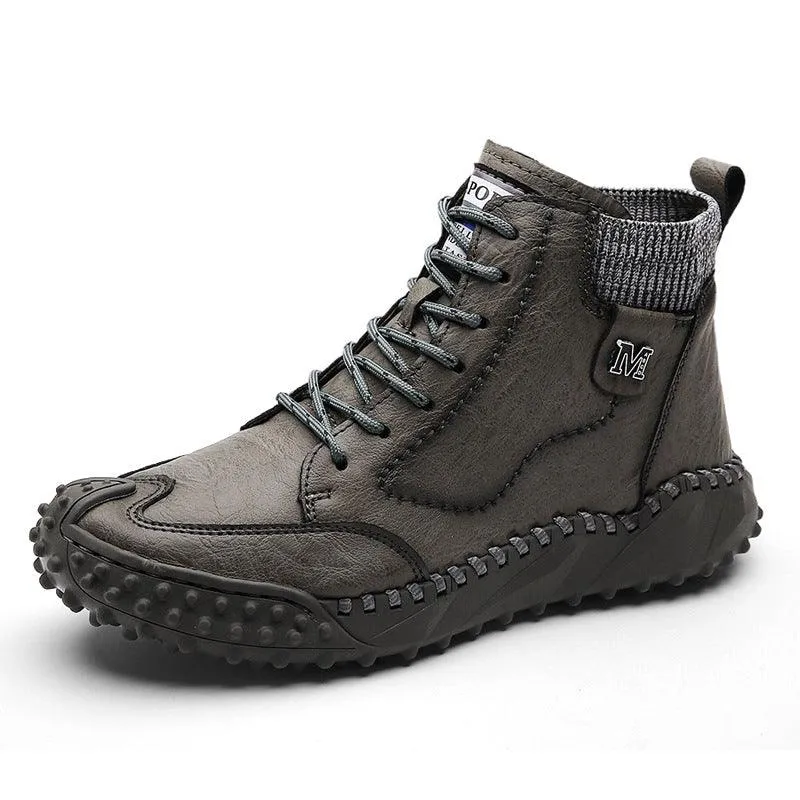 Casual Shoes Platform High Top Leather Boots