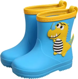 Classic Children Rainboots PVC Rubber Children Water Shoes Rain Boots Kids Baby Cartoon Shoes