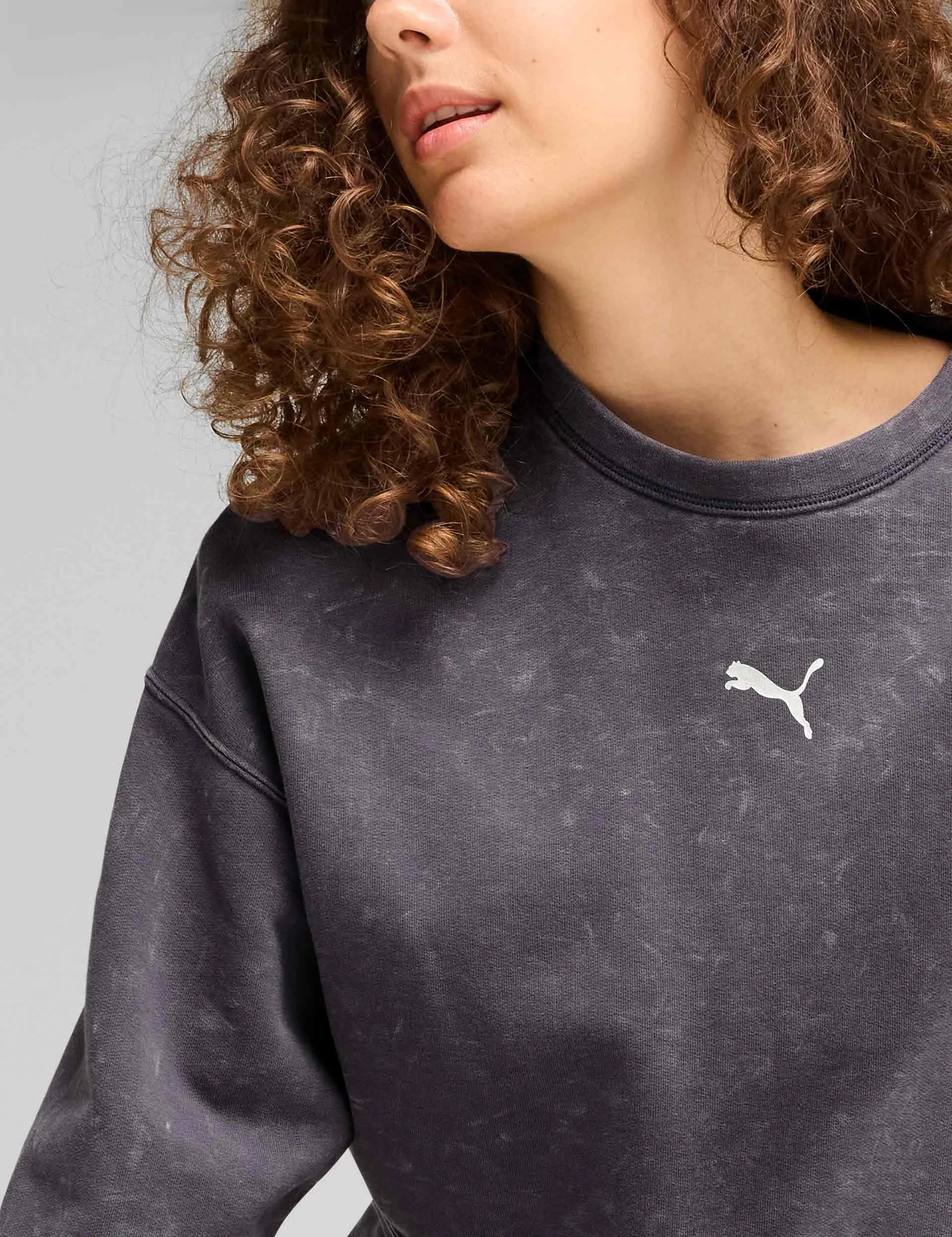 DARE TO Relaxed Washed Crew - Galactic Grey