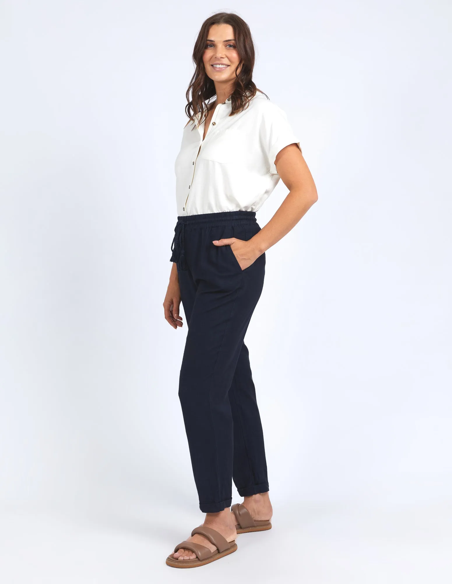 Elm Clem Relaxed Pant Dark Sapphire