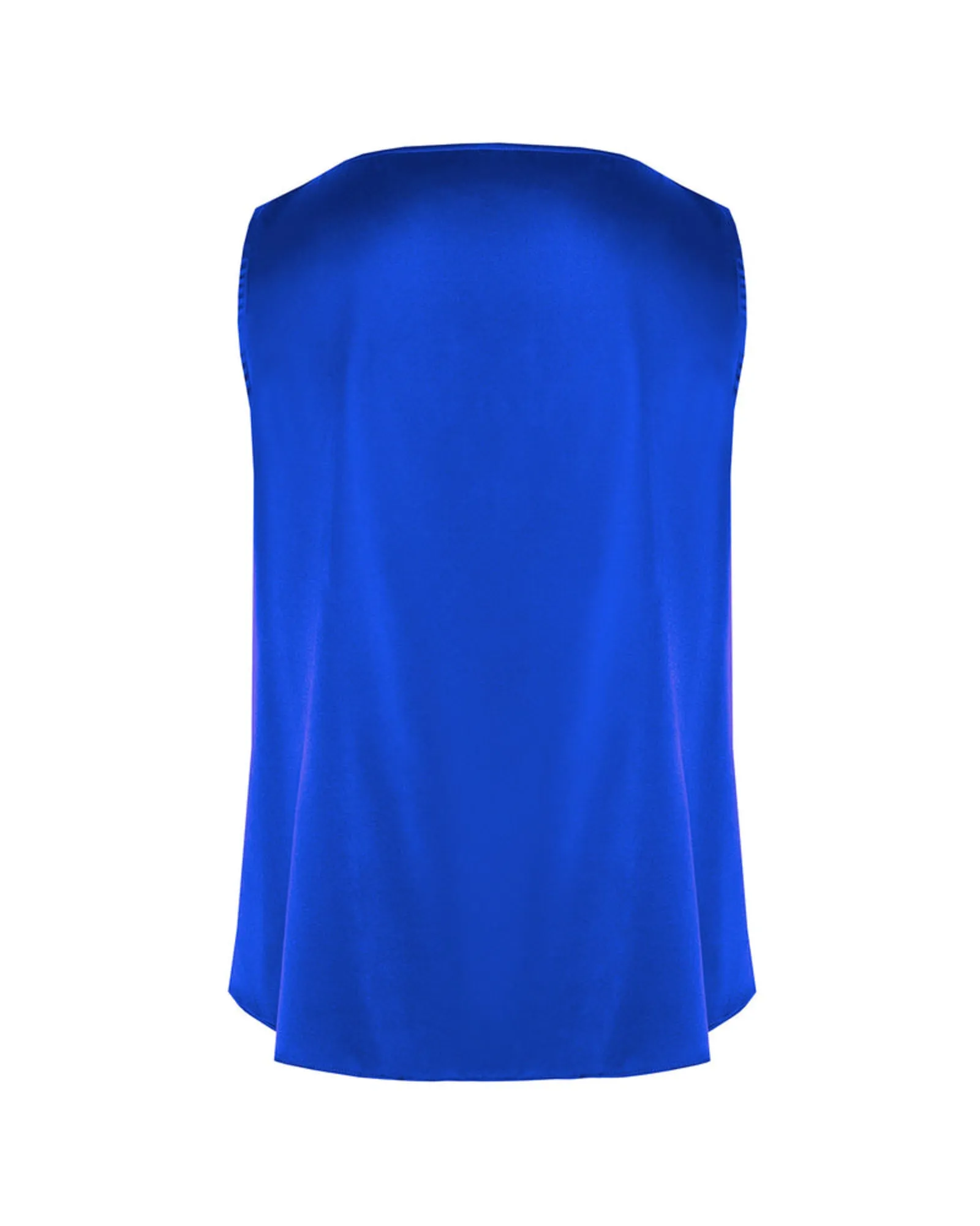 Gia V-Neck Silk Shell | Royal Blue
