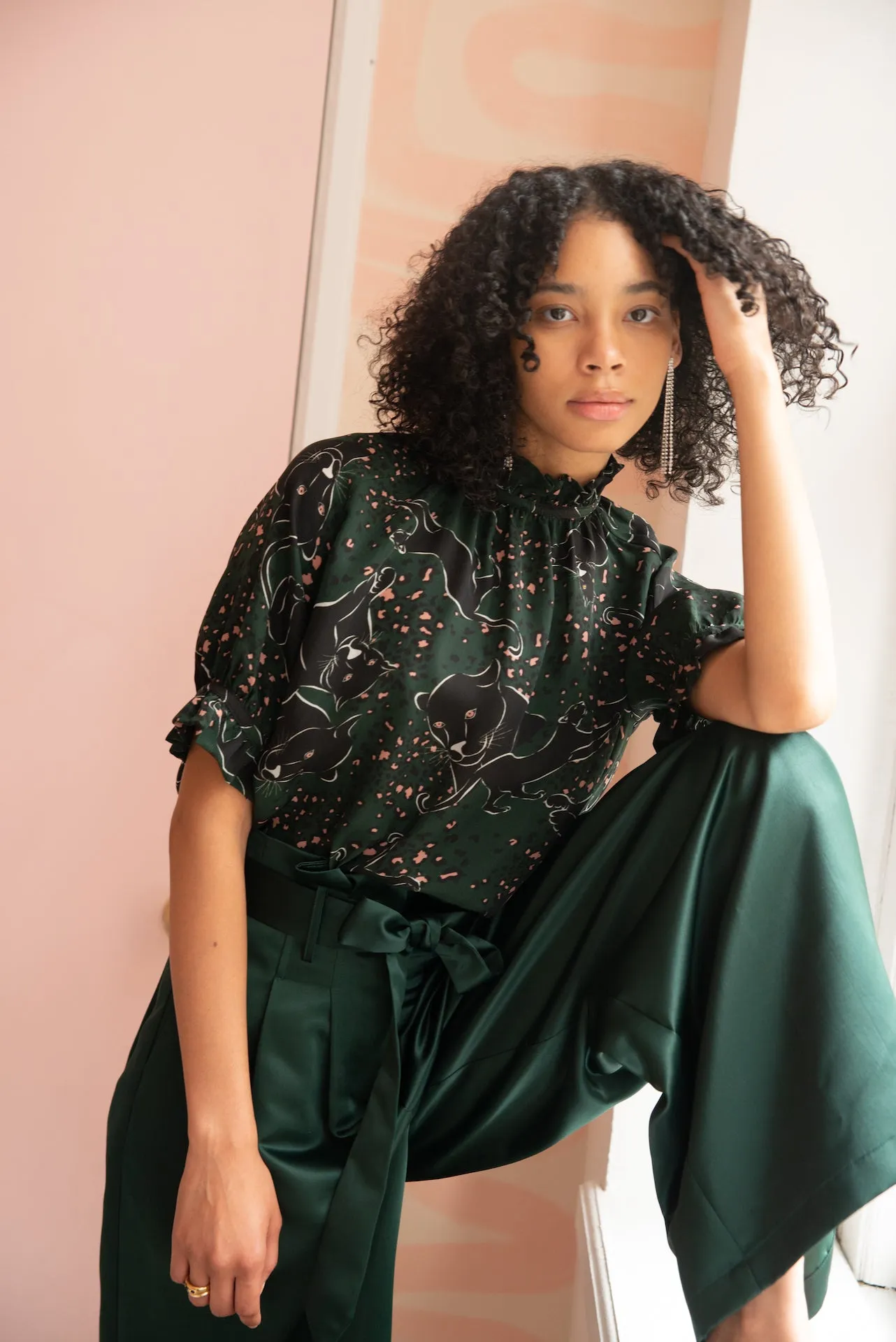 JACQUI Ruffle Neck Blouse - Jaquar