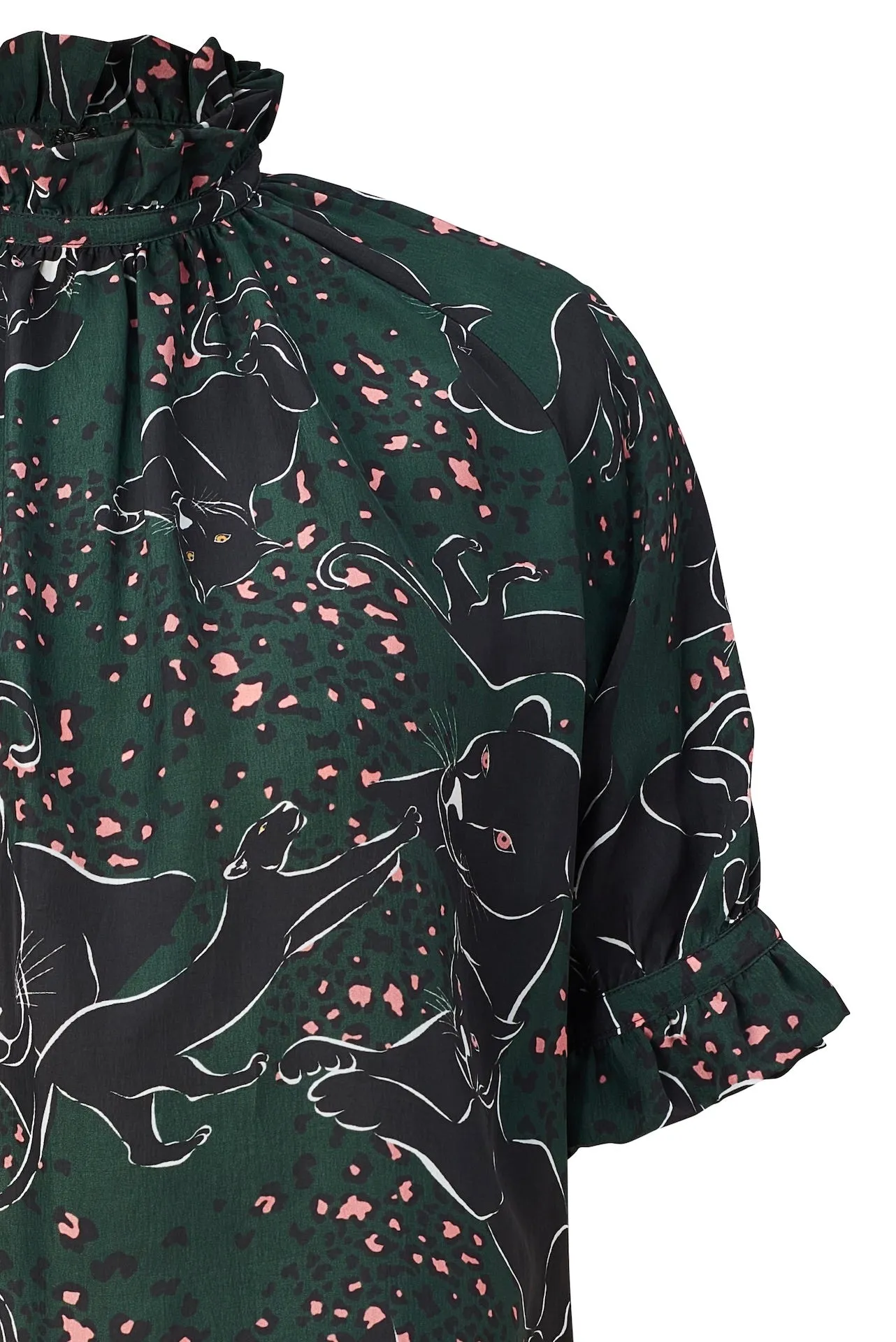 JACQUI Ruffle Neck Blouse - Jaquar