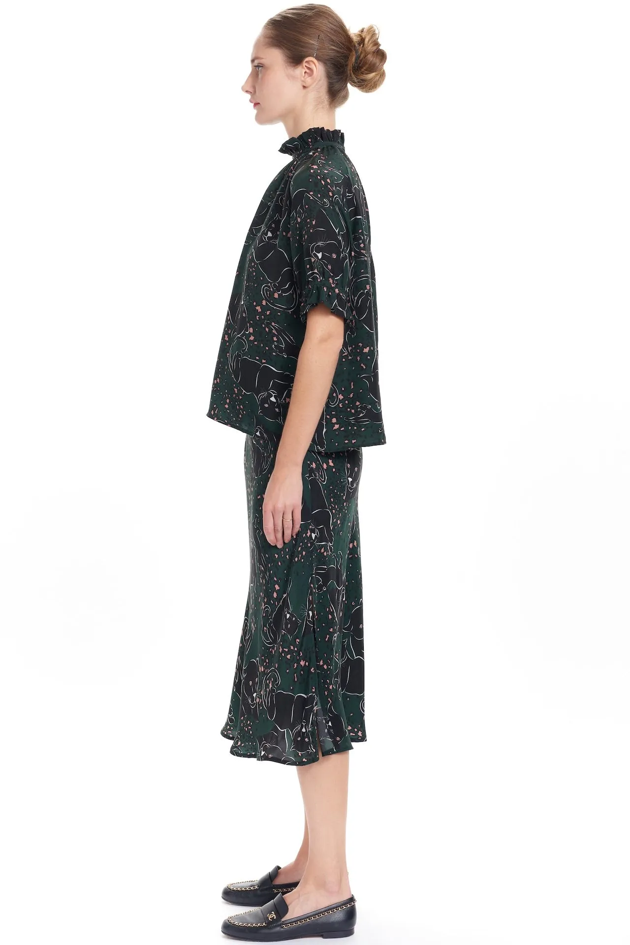 JACQUI Ruffle Neck Blouse - Jaquar