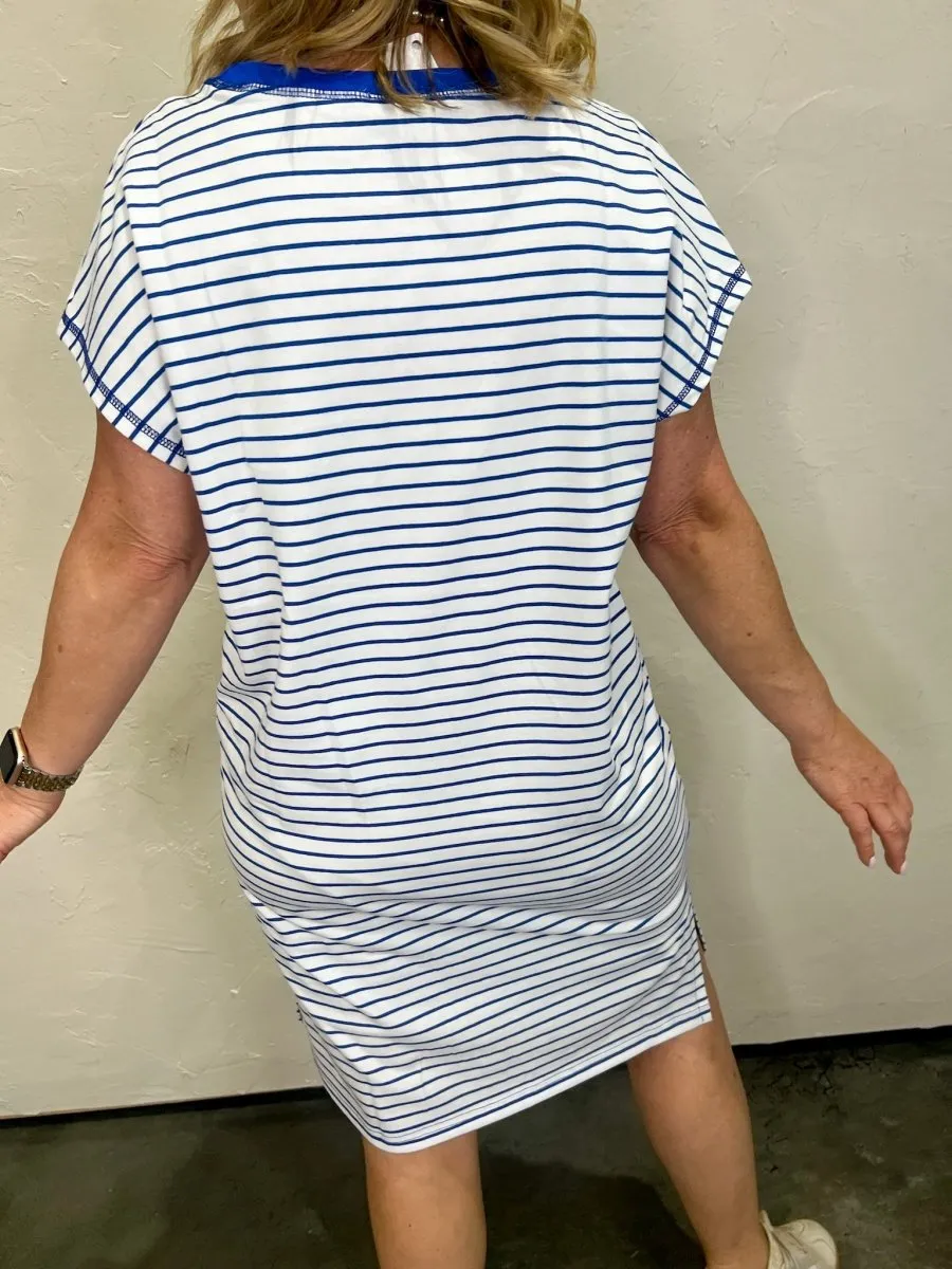 Maine T-Shirt Dress - Blue