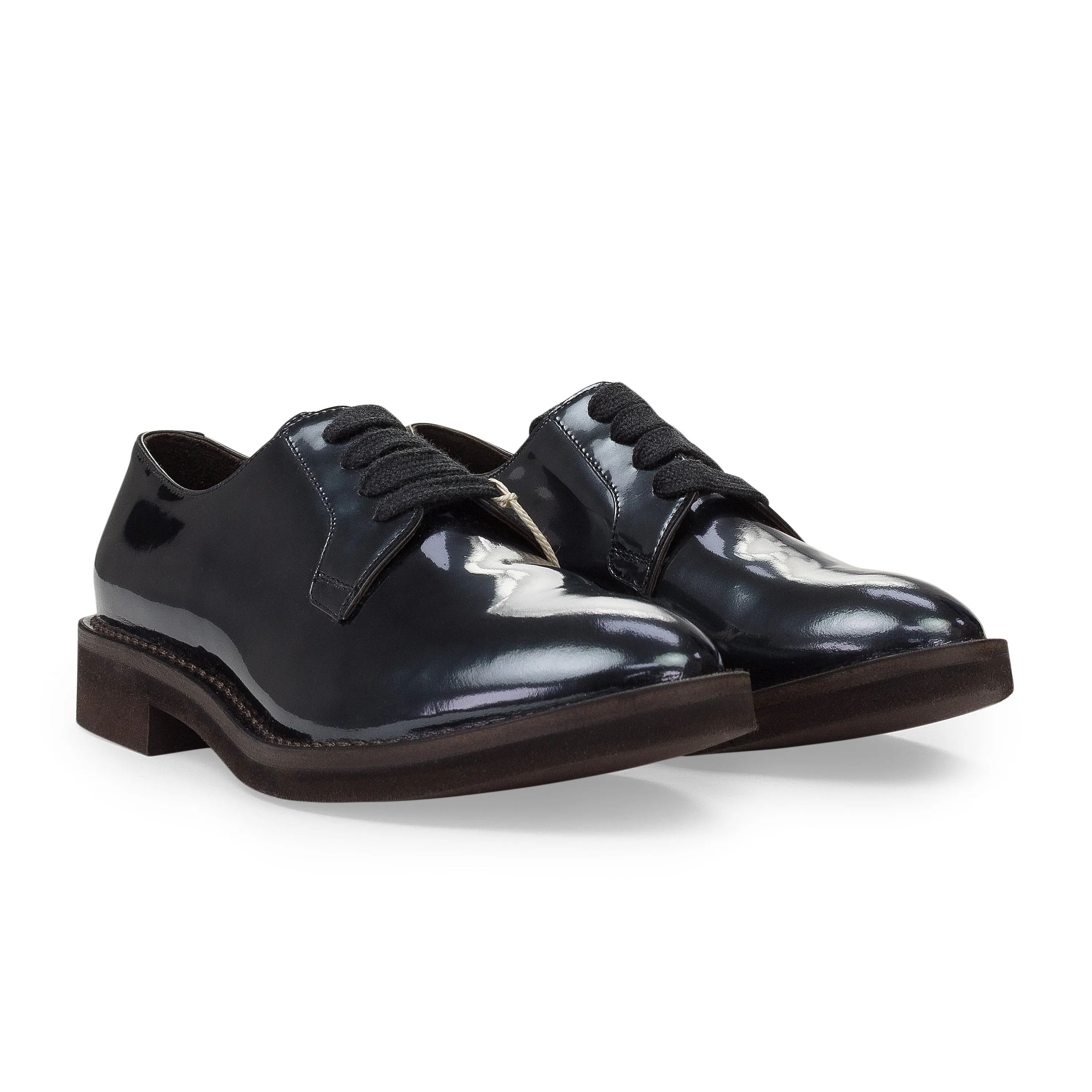 NAVY REFLECTIVE LACEUP OXFORDS