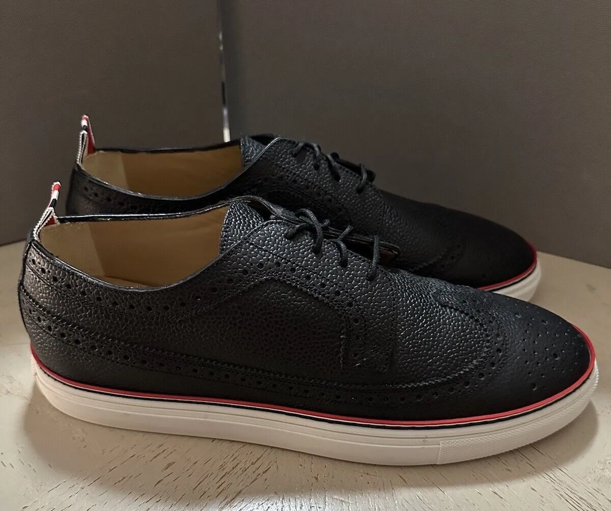NIB Thom Browne Men Leather Wingtip Oxford Brogues Sneakers Black 12 US/45 EU