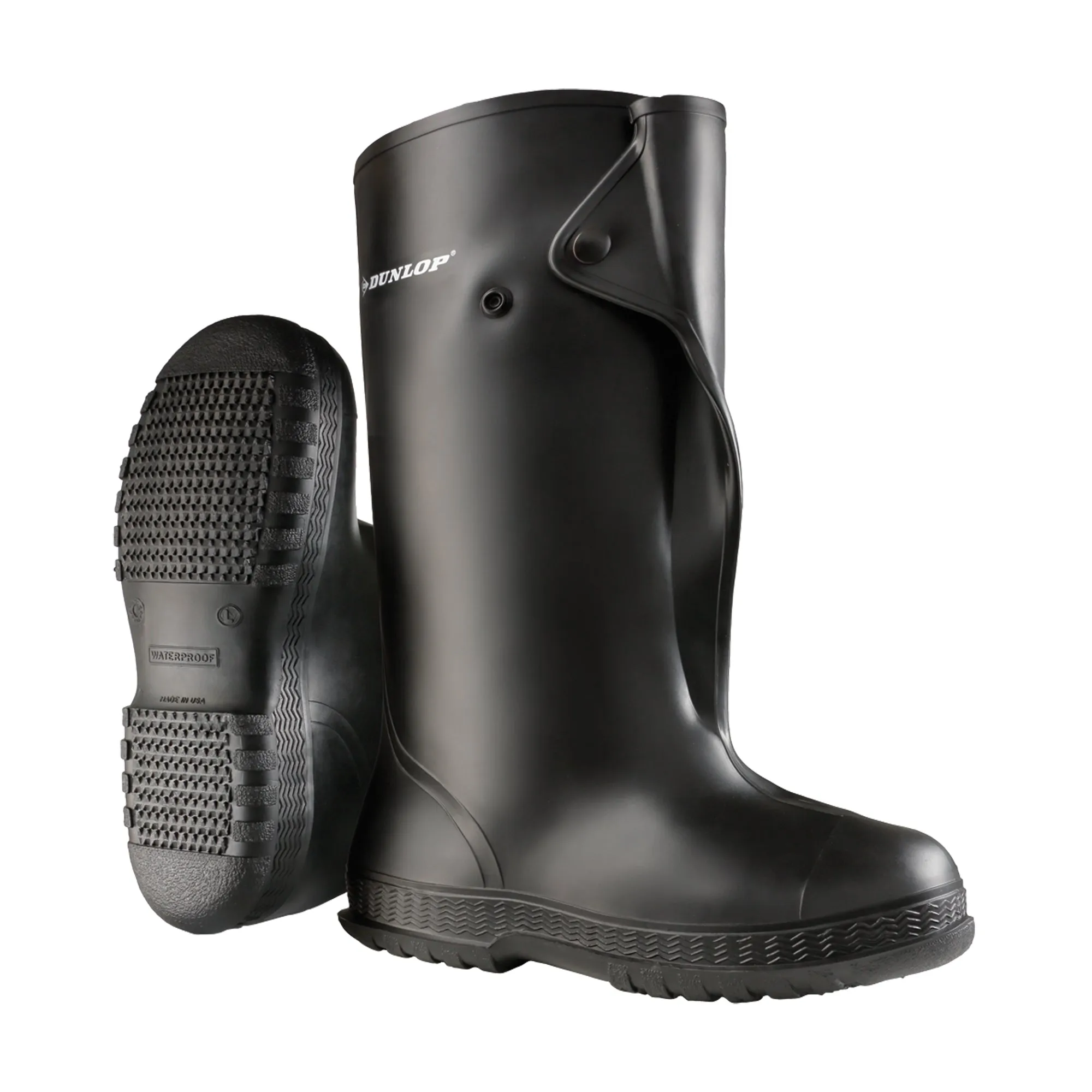 Overshoes, PVC, Snap Closure, Fits Men's 10 - 11