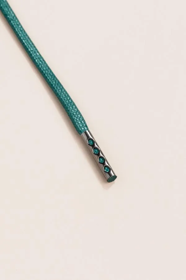 Pine Green | Flat Waxed Shoelaces