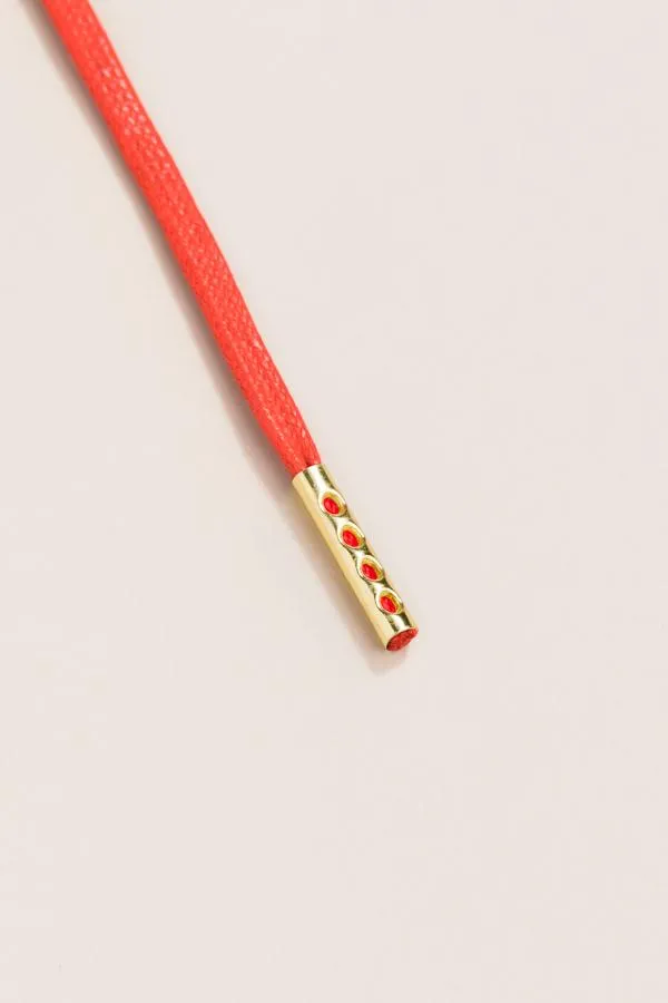 Pomegranate | Flat Waxed Shoelaces