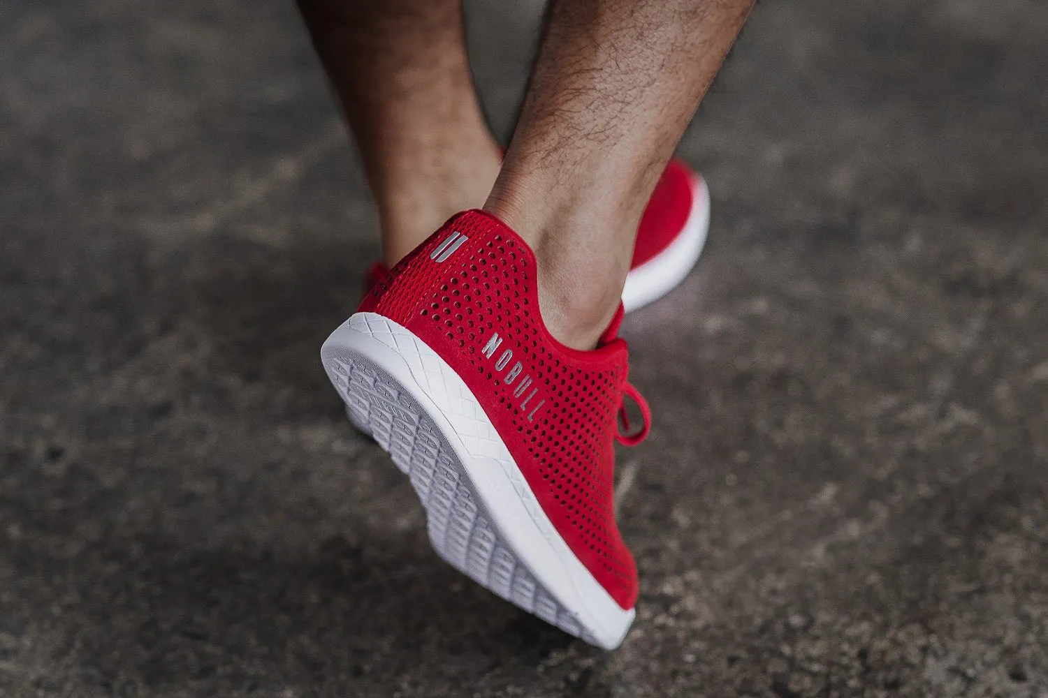 RACING RED SUEDE TRAINER (MEN'S)