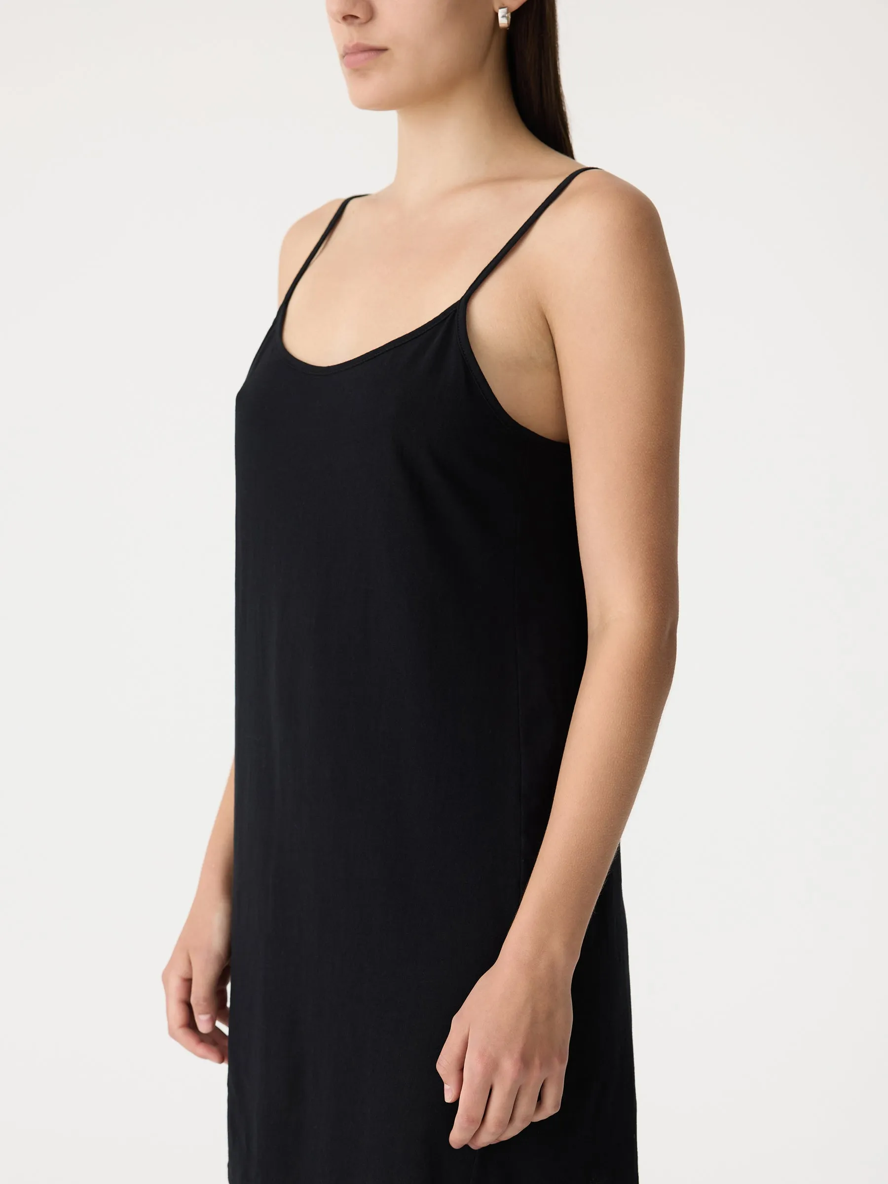Slip Boxy Mini Tank Dress Black