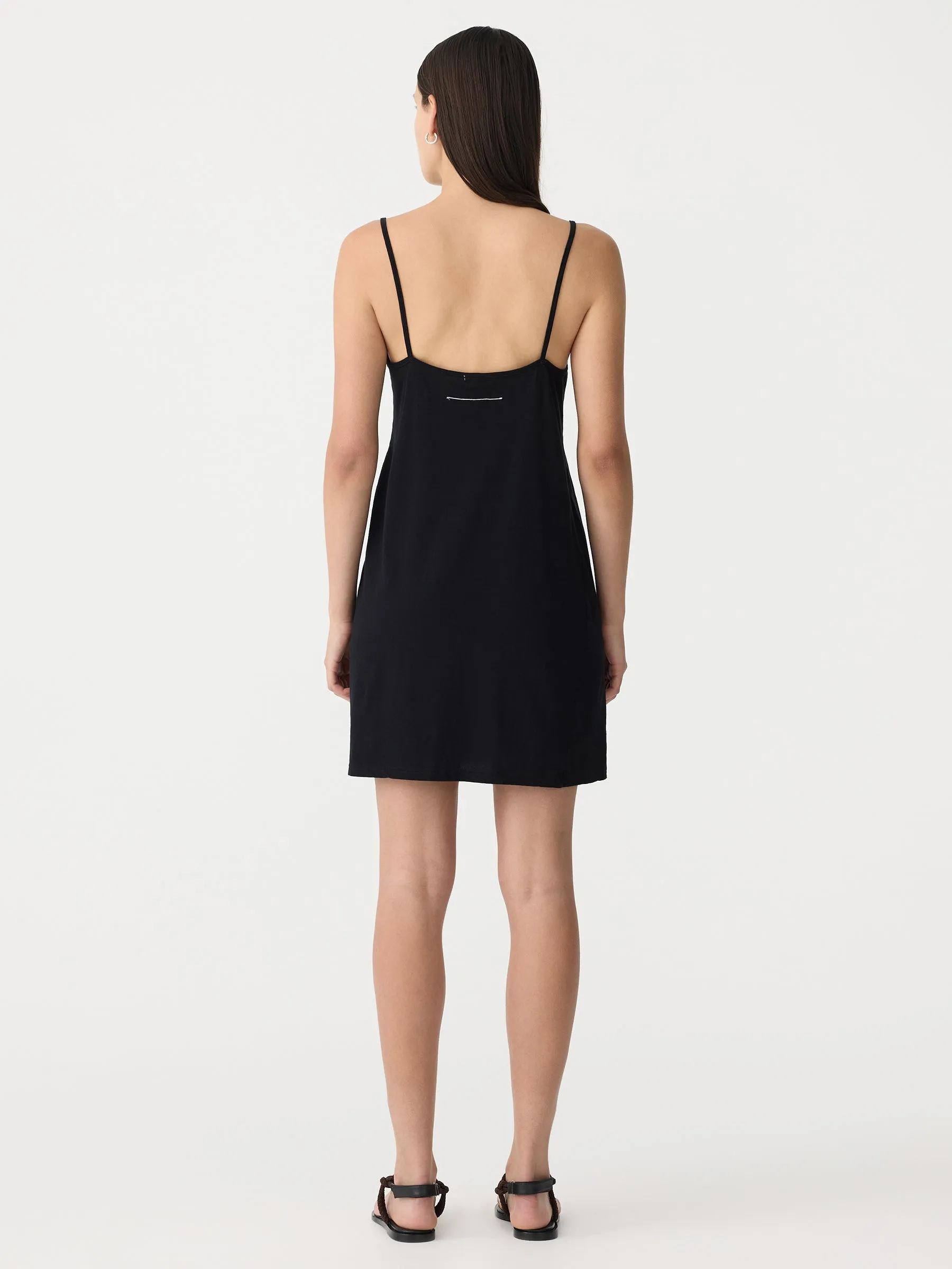 Slip Boxy Mini Tank Dress Black