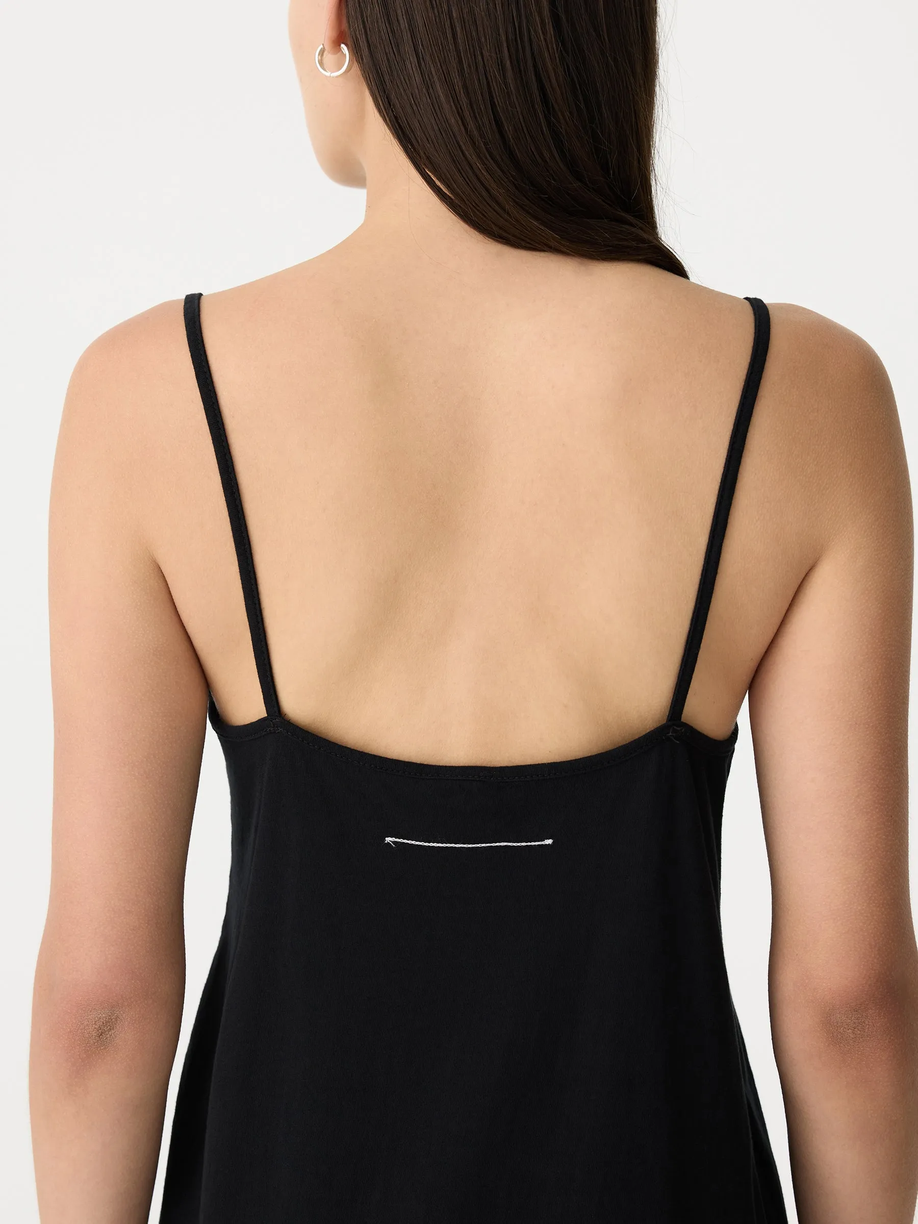 Slip Boxy Mini Tank Dress Black