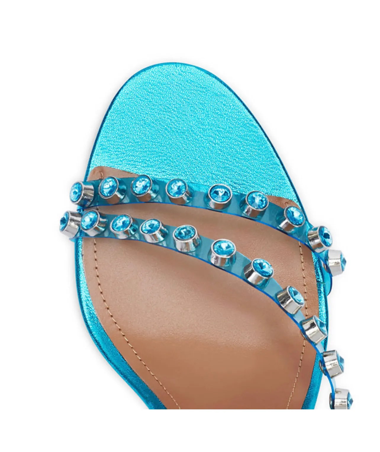 Voyette Lee Aquamarine Green Crystal Marvelous Sandals