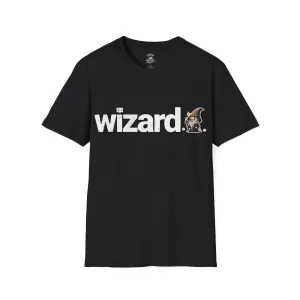 Wizard Tee with Chibi Wizard & D6 Design - Cute RPG Shirt for Magic Lovers