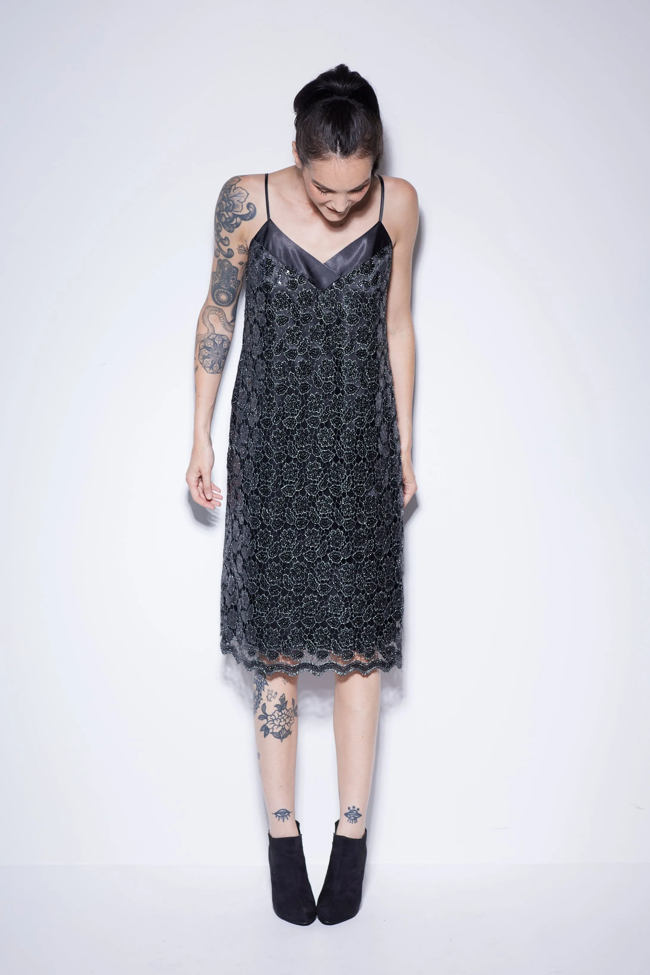WORLD 5070 Confetti Dress Charcoal