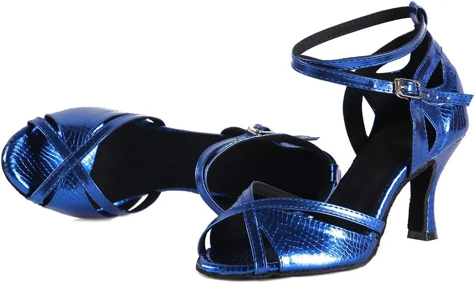 YKXLM Ballroom Dance Shoes for Women Latin Salsa Party Tango Wedding Performance Shoes,L035