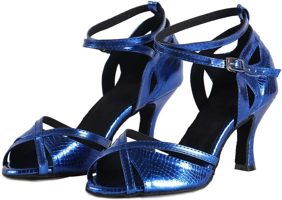 YKXLM Ballroom Dance Shoes for Women Latin Salsa Party Tango Wedding Performance Shoes,L035