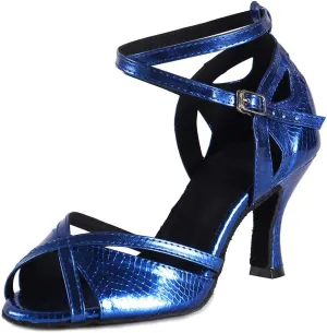YKXLM Ballroom Dance Shoes for Women Latin Salsa Party Tango Wedding Performance Shoes,L035