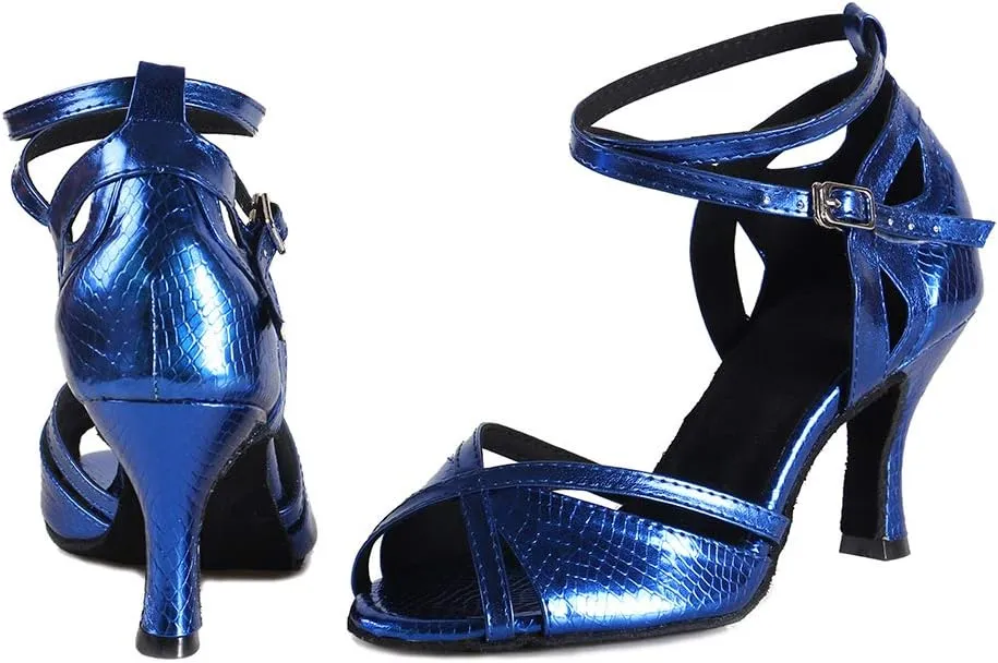 YKXLM Ballroom Dance Shoes for Women Latin Salsa Party Tango Wedding Performance Shoes,L035