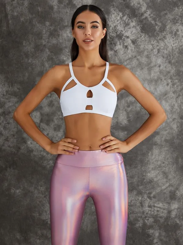 ZASUWA Female Sexy Stylish Hollow Out Laser Leggings